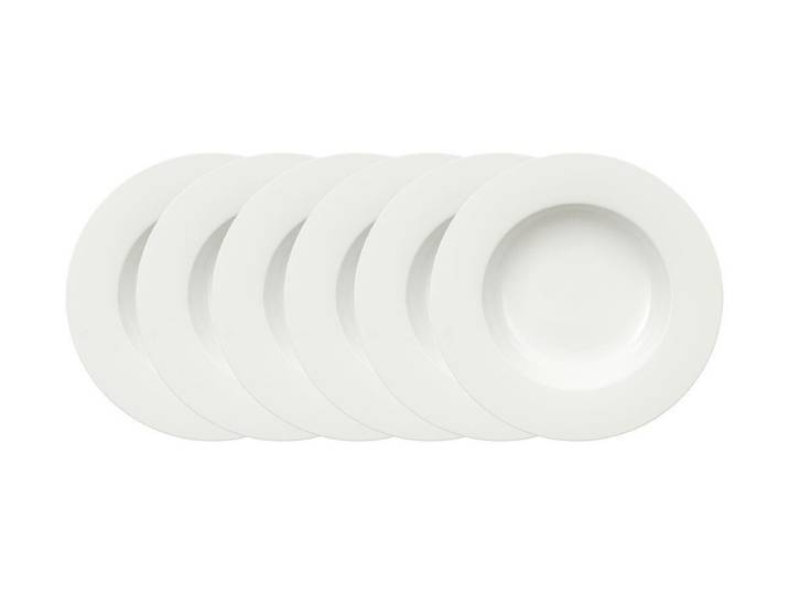 Villeroy & Boch Pastateller Pastateller 30 cm Royal weiß 6-tlg., (1 St), Teller, Speiseteller, Essteller, Ø30cm, Bone Porcelain, weiß