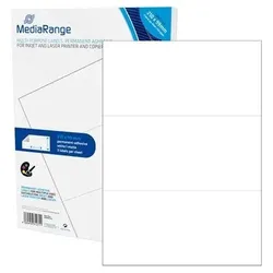 MediaRange MRINK142 selbstklebendes Etikett Permanent Weiß 150 Stück(e)