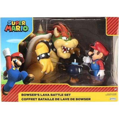 Nintendo Super Mario Wave 1 Mario vs. Bowser Diorama Set, 15 cm