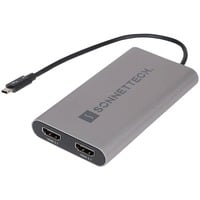Adapter Thunderbolt 3 > Dual 4K HDMI 2.1 grau/schwarz
