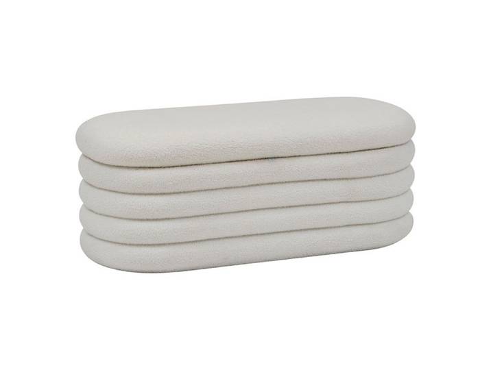 Eazy Living Pouf Bouclette Elune Blanc