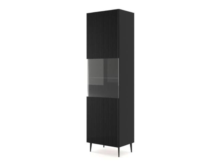 Vitrine Ravenna B Foil Mdf 60 cm schwarz matt Bim Furniture - Ref. 5903769729593 - 5903769729593 - Schwarz - Verschiedenes Material