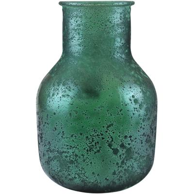 Dekovase AM DESIGN "aus recyceltem, mattem grünem Glas", grün, B:25,5cm H:35,5cm, Glas, Vasen, sorgt für eine stilvolle Dekoration