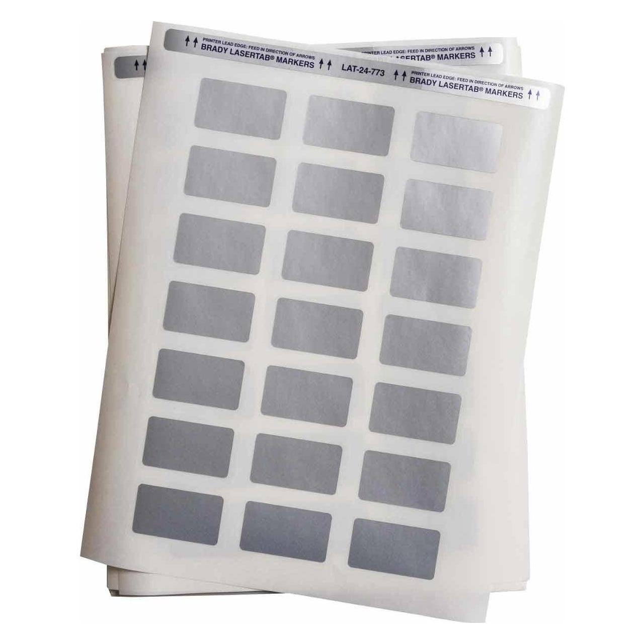 Brady LAT-24-773-1, metallisierter Polyester, Silber, 44.45 x 25.40 mm, mit Laminat, dauerhaft kle (LAT-24-773-1)