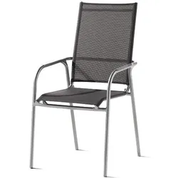 Sieger, Gartenstühle, Sirio Stapelsessel Aluminium/Textilene