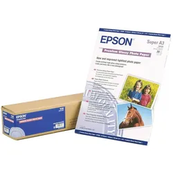 Epson Premium Glossy (255 g/m2, A3, 20 Stk.), Fotopapier, Weiss