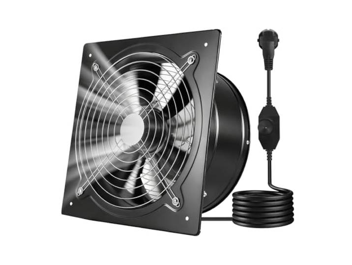 VEVOR Ventilateur Extraction Mural 30\,5 cm Ventilateur Extracteur 2647 m³/h Extracteur d'Air pour Grenier\, Garage\, Sous-sol\, Atelier\, Cuisine\, Faible Consommation 70 W\, avec Variateur de Vitesse\, Noir