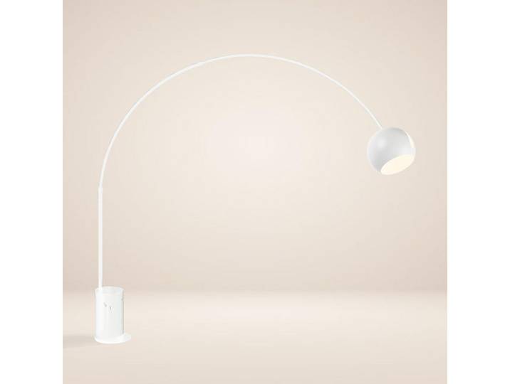 s.luce Stehlampe Ball Bogenlampe Marmor Weiß, Stein, Formgebogen,Formgebogen, E27, 30x220x30 cm, Lampen & Leuchten, Innenbeleuchtung, Stehlampen