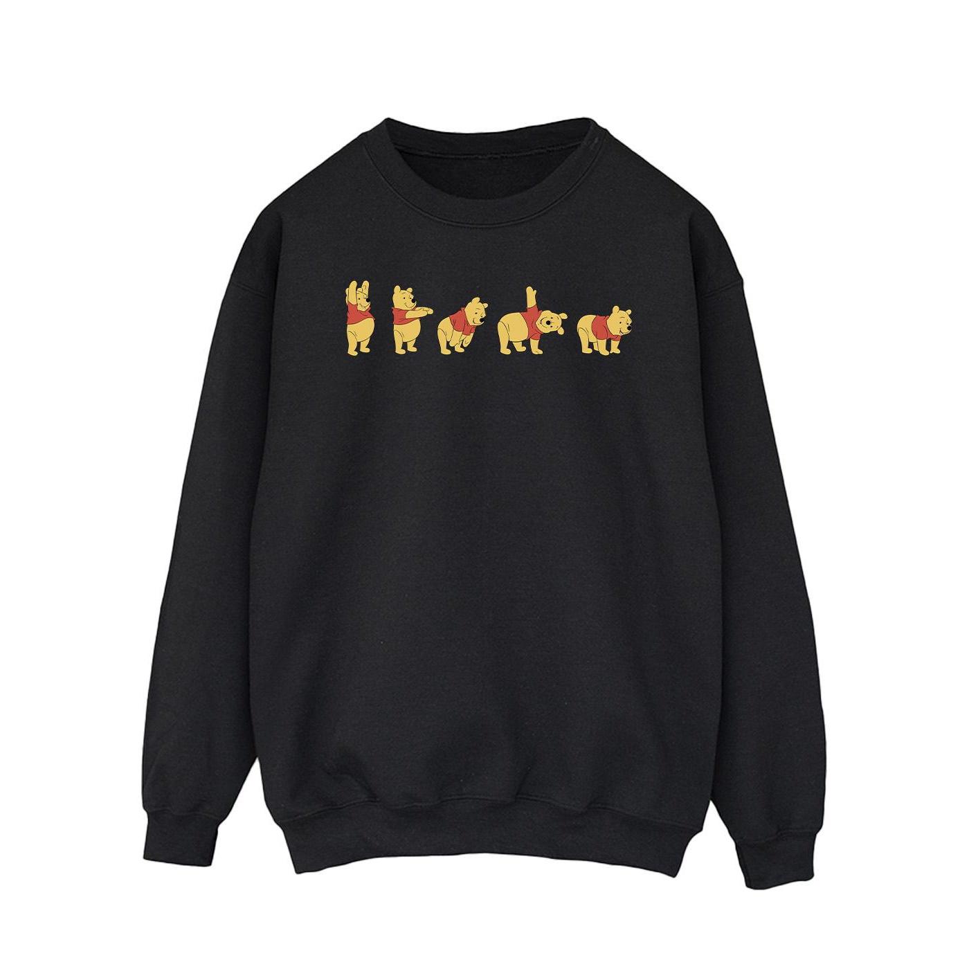 Disney Herren Winnie The Pooh Stretching Sweatshirt (schwarz)