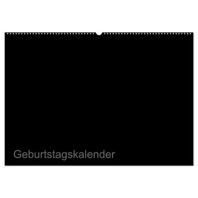 Bastel-Geburtstagskalender schwarz / Geburtstagskalender (Wandkalender 2026 DIN A2 quer), CALVENDO Monatskalender