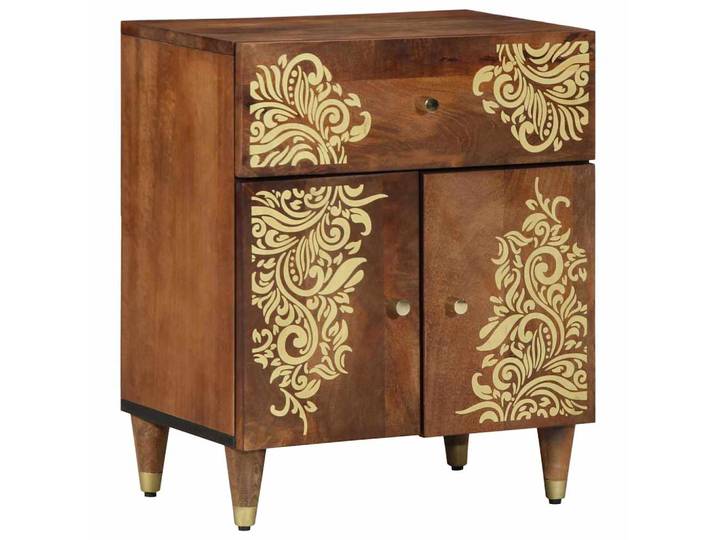 vidaXL Bedside Cabinet with Door Honigbraun 50 x 33 x 60 cm