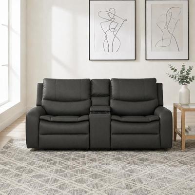 UR livingroom 3-Piece Oversized Faux Leather Power Reclining Living Room Set with Adjustable Headrest
