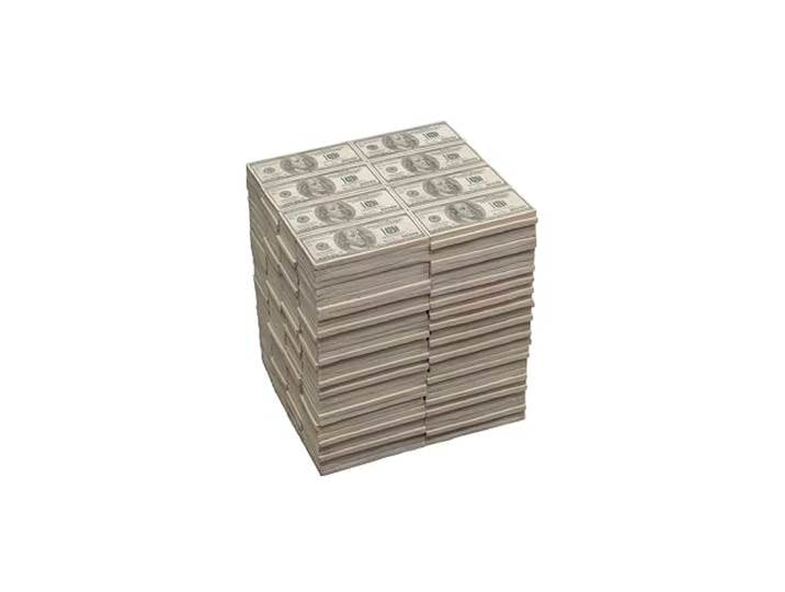 Kare Design Hocker Dollar, Grün, 37x30x26 cm, Sitzhocker, Beistelltisch, Ablage, Nachttisch, Geldschein Motiv, Wohnzimmer