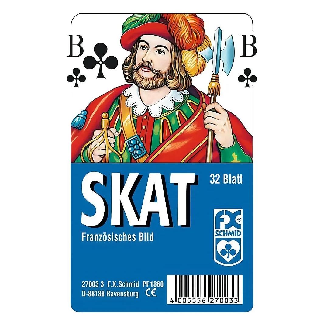 Ravensburger Klassisches Skatspiel, Französisches Bild, 32 Karten in Klarsicht-Box (Deutsch, 2 - 8 Spieler) (27003)