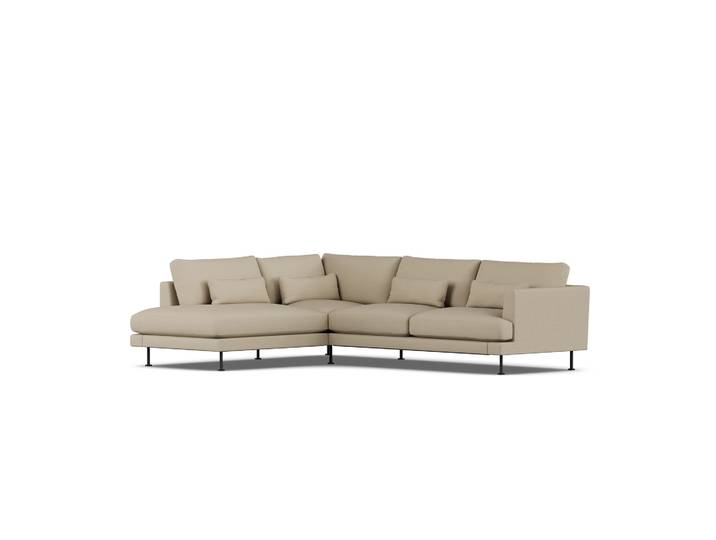 1898 Bredhult Sofa Same Sand 6672-Schwarzer Stahl, 3-sitzig A2