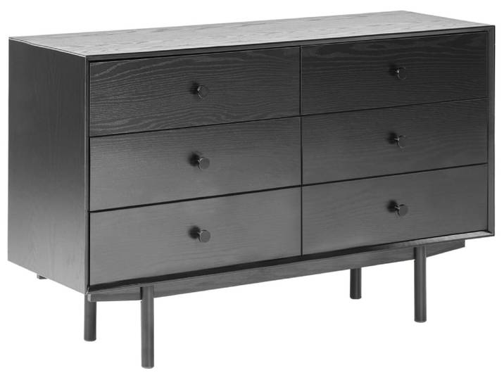 Commode à 6 tiroirs noir
