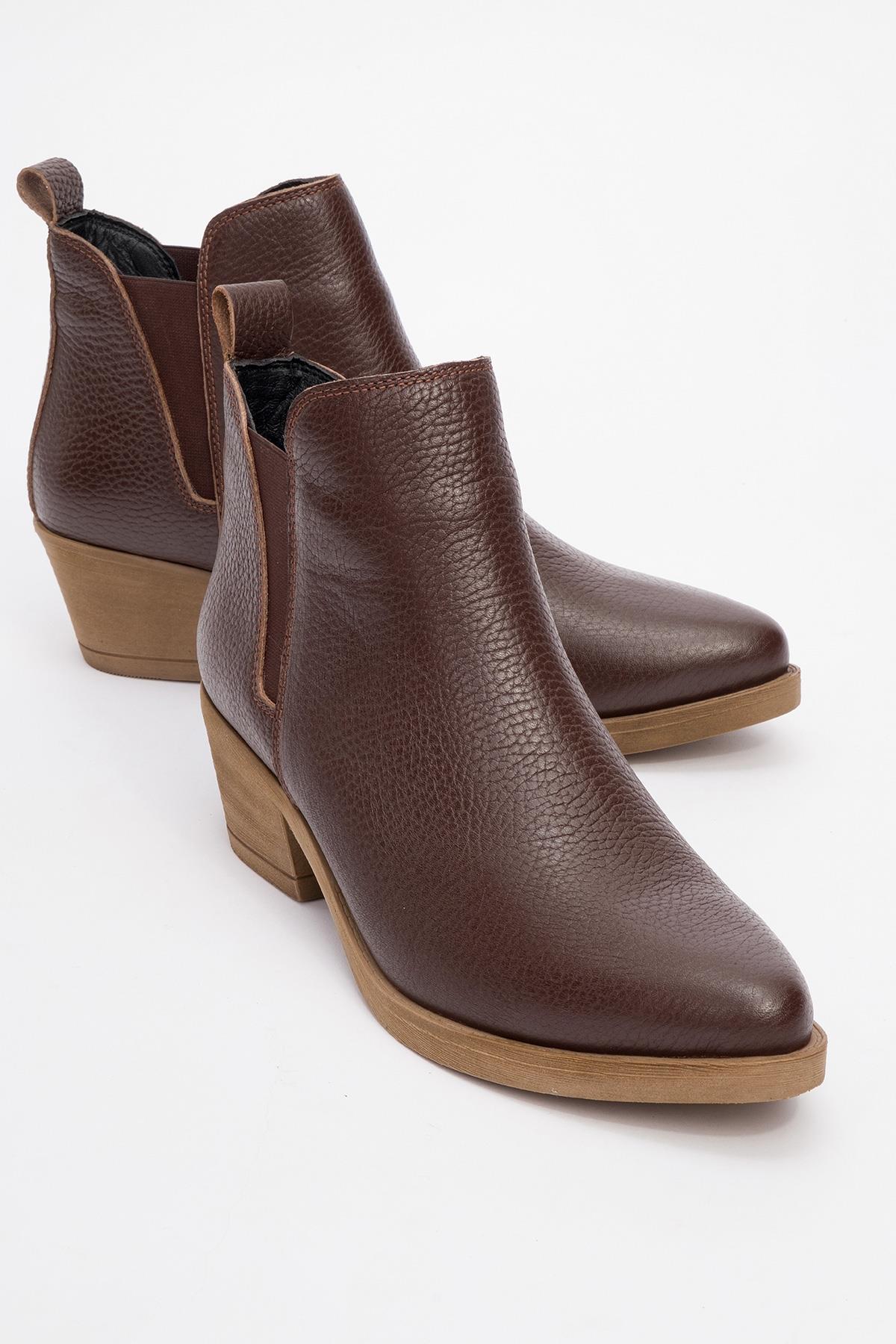 Dovena Leder Blockabsatz Stiefelette (Damen)