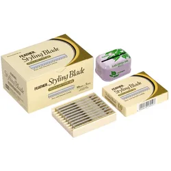 Feather Ersatzklingen Regular - inklusive Abstreifbox 5 x 10 Stück
