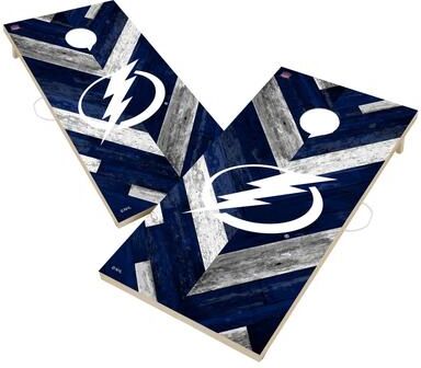 Skip's Garage Tampa Bay Lightning NHL Cornhole Board Set