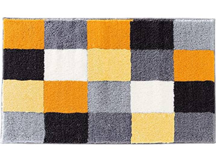 Erwin Müller Badematte Kreta gelb Größe 60x90 cm, Badteppich, Badvorleger rutschhemmend - kuscheliger Hochflor, für Fußbodenheizung geeignet