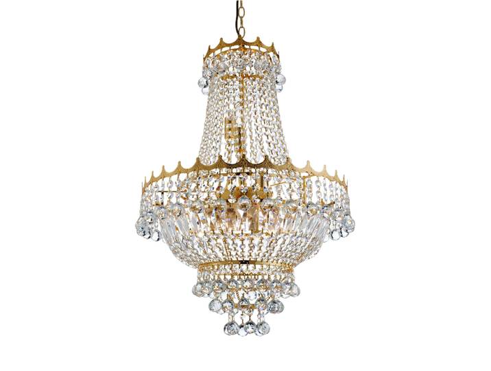 Grosser Kronleuchter „Versailles“ Ø 55/ H 74 cm - 9 flammig Gold Searchlight