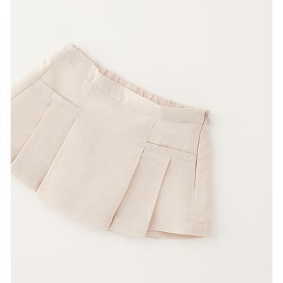 Minirock MINIBANDA "BABY GIRL SKIRT", Mädchen, Gr. 68, beige (sand), 64% Leinen, 36% Baumwolle, Röcke Minirock