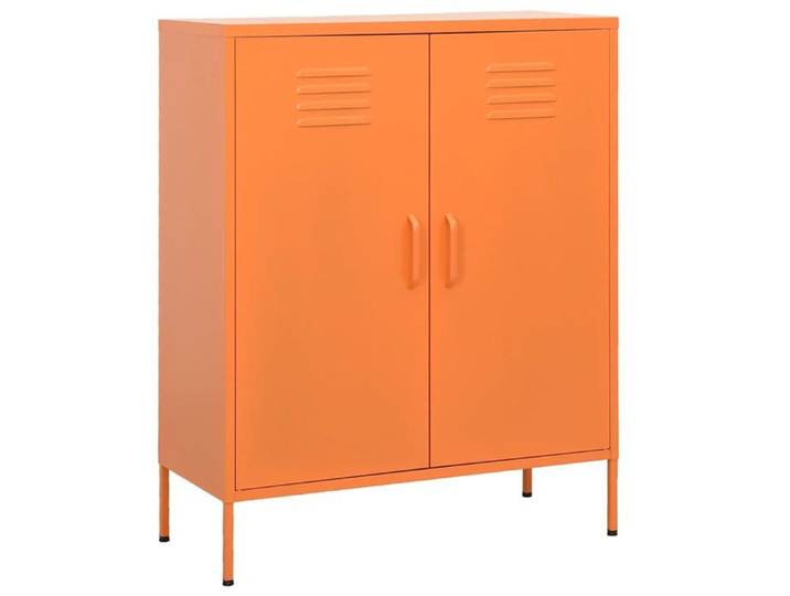 Vintage Vaisselier Buffet de rangement - Orange - Armoire de rangement Orange 80x35x101 5cm Acier _004498676