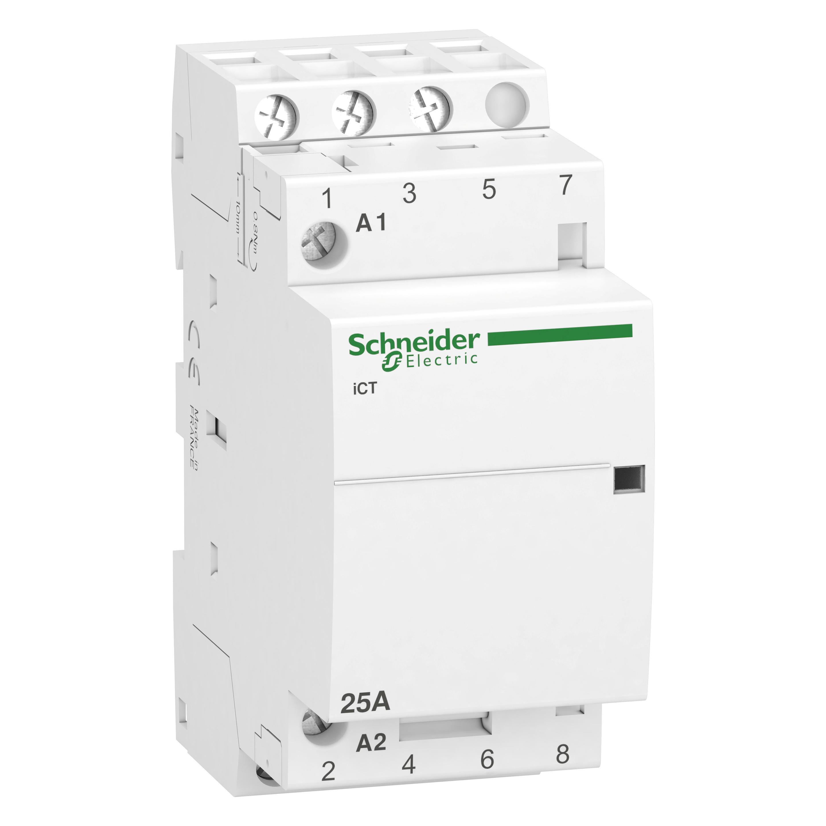 Schneider Electric Acti9 iCT Contactor 25A 3NO 220/240Vac (A9C20833)