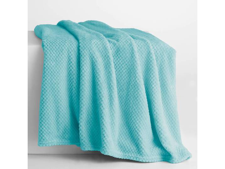 Plaid Enry 220 x 240cm Turquoise/Turquoise Microfibre
