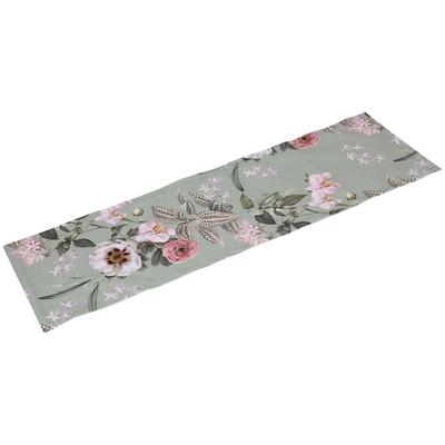 Tischläufer GO-DE, grün (salbei), B:40cm L:130cm, Baumwolle, Tischdecken, 130x40 cm