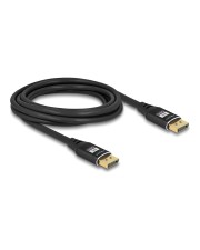 Delock DisplayPort Kabel 8K 60 Hz 3 m schwarz Metall 3 m (80622)
