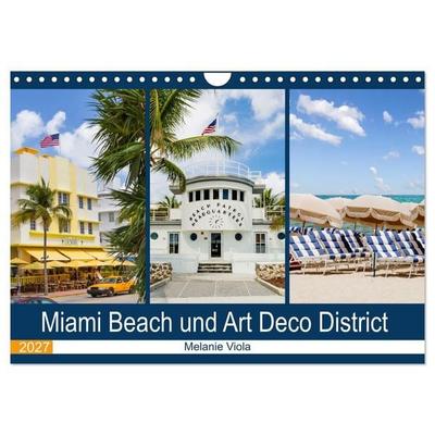 Miami Beach und Art Deco District (Wandkalender 2027 DIN A4 quer), CALVENDO Monatskalender