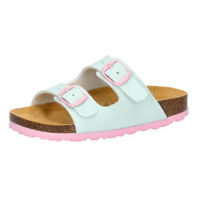 Pantolette LICO "Pantolette Bioline Kids", Mädchen, Gr. 30, grün, Synthetik, Schuhe Pantolette