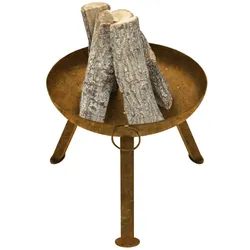 The Favilla BOMBE Feuerbecken Cortenstahl – Feuerschale 48x48x30 cm, 2,5 mm Materialstärke, 7 kg, wetterfest