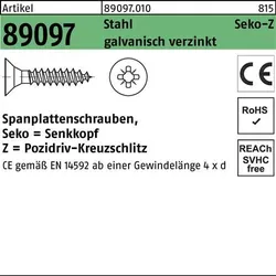 Spanplattenschraube R 89097 SEKO PZ VG 4x20-Z Stahl galv.verz. 1000St.