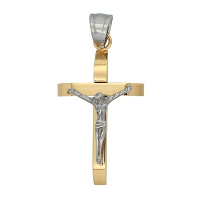 Kettenanhänger ADELIA´S "Anhänger – Kreuz Kreuzanhänger aus Edelstahl", gold (silber), Schmuckanhänger, Damen, Edelstahl, Kettenanhänger, Eine schöne Geschenkidee für jeden Anlass