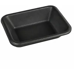 Thermo (ISO) Siegelschale aus Polystyrol-Schaum (XPS), laminiert, schwarz, 1-teilig, 1-1087 / 621, 800 Stück
