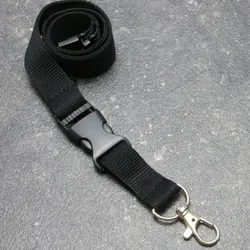 100 Schlüsselband mit Sicherheitsverschluss schwarz, Polyester