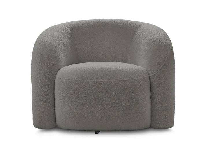 Sessel BOBOCHIC ELINA Boucle-Stoff dunkelgrau