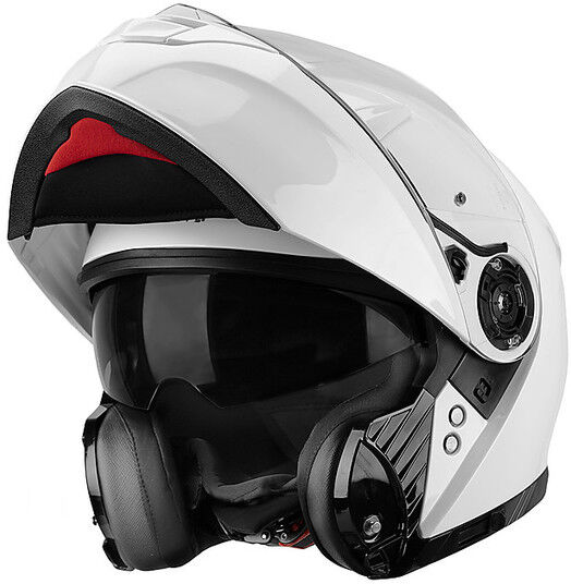 Casco Moto Modulare Doppia Visiera Vemar NASHI Bianco taglia XS