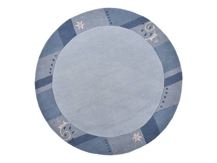 Tapis en laine Royal Ganges rond Bleu/Bleu clair Ø 200cm Tissu mélangé