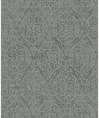 Seabrook Designs Keitha Ogee Faux Non-Woven Unpasted Wallpaper