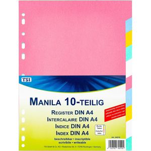 TSI Register 64510, A4, blanko, Karton, 10-teilig, vollfarbig
