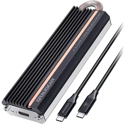 Graugear G-M208-20G SSD-Gehäuse, USB 3.2, NVMe und SATA Support, 20 Gbit/s - schwarz, Festplattengehäuse, Schwarz