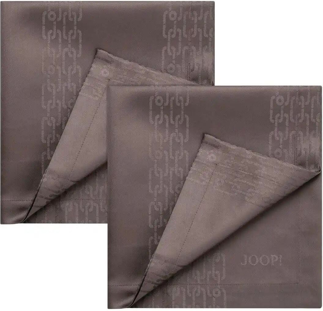JOOP! Servietten 2er-Set Chains   ¦ grau ¦ Naturfaser ¦ Maße (cm): B: 50