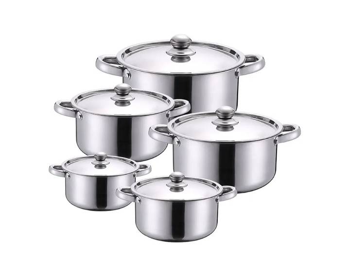 Marmite à soupe pratique de haute qualité en acier inoxydable, 5 pièces, cadeaux créatifs, marmite de cuisine, ensemble d'ustensiles de cuisine