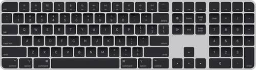 Apple Magic Keyboard Touch ID NumKey Bluetooth Tastatur Deutsch, QWERTZ, Mac Schwarz Wiederaufladbar, Fingerabdruckleser, mit numerischer Tastatur