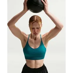 NIKE Damen BH Da Nike Pro Seamless Gepolsterter Sport-BH mit leichtem Halt, Größe XS in Schwarz Schwarz