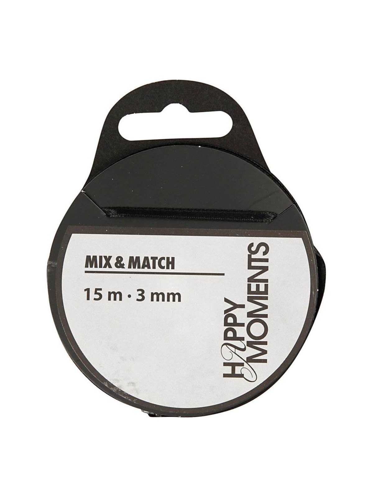 Creativ Company - Satin ribbon Black 15m