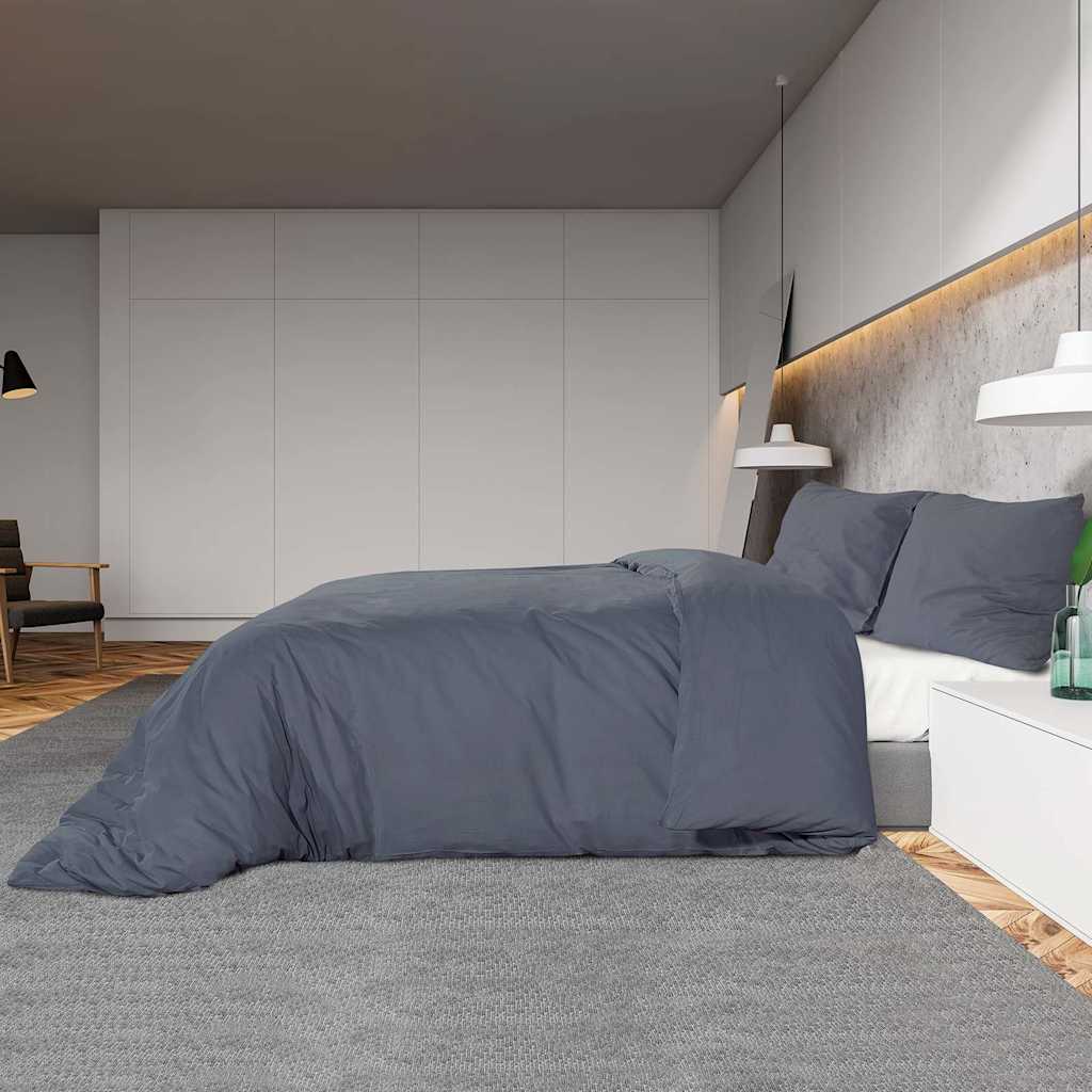 vidaXL Ensemble de housse de couette Anthracite 220x240 cm Microfibre
